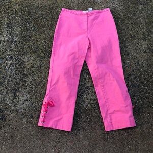 Pink lace up trendy y2k pants
